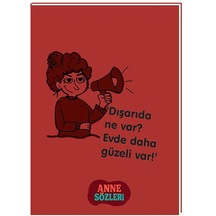 Keskin 12 17 Kuşe Kapak Anne Sözleri Not Defteri - Dışarıda Ne Var Çok Renkli