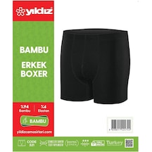 Yıldız 3'lü Siyah Bambu Erkek Boxer 321