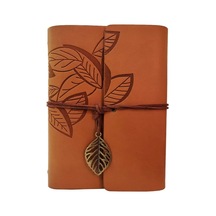 Deri Yaprak Desenli Defter Acı Kahve