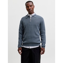 Jack & Jones Jprmılano Stıtch Knıt Zıp Polo Sn Turbulence Çok Renkli