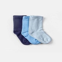 Defne Baby 3'lü Bebek Çorabı E036-23 Lacivert