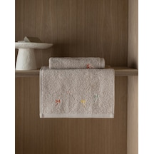 Madame Coco Branor 2'li Kroşeli %100 Pamuk El Havlusu - Bej - 30x45 Cm 8684427301418 Çok Renkli