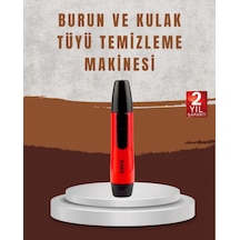 Raks Leo Burun Kulak Tüy Alma Makinesi 45 Dk Şarj Süreli Kırmızı