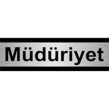 Müdüriyet 10x20cm Gümüş Renk Metal Yönlendirme Levhası