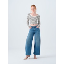 LOFT Bella Regular Fit Kadın Pantolon Lf2039815 Q1.v1 Denim