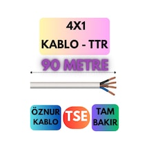 Öznur 4x1 Ttr Kablo Metre Seçenekli Beyaz - 90 Metre
