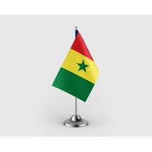 Senegal Devleti Tekli Saten Masa Bayrağı Seti Diğer