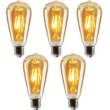 Edison St64 Flamanlı Rustik 4w Dekoratif Led Ampul 5'li Vintage