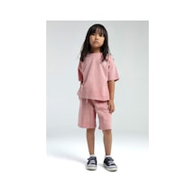 U.S. Polo Assn. Kız Çocuk Pembe Bermuda Takım Us2089 Pembe
