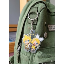 Owl Bag Kagamine Rin And Len Desenli Acrylic Anahtarlık Çanta Süsü Çok Renkli