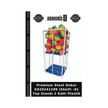 Premium Stant Dekor So20241209 Shelf -01 Top Standı 2 Katlı Plastik