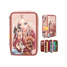 Top Model 3 Katlı İçi Dolu Kalem Çantası Fur Ever Friends 413673 Çok Renkli