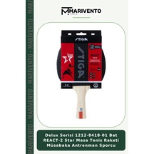 Delux Serisi 1212-8418-01 Bat React-2 Star Masa Tenis Raketi Müsabaka Antrenman Sporcu