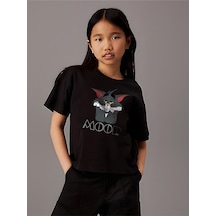 Uyguntarz Çocuk Mood Baskılı Pamuklu Tshirt Siyah