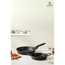 Valencia 2 Parça Döküm 26 Cm Tava 20 Cm Sahan Seti Siyah