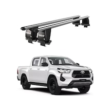 Royal Toyota Hilux 2011-2015 Uyumlu Gri Kilitli Ara Atkı Port Bagaj Tavan Barı