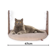 Cam Yatağı Vantuzlu Kedi Cam Yatağı Vantuzlu Yatak Krem