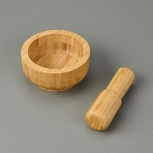 Bambu Havan Sarımsak Döveceği Ahşap