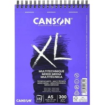 Canson Xl Mix Media Spiralli Çizim Bloğu A5 15 Yaprak 300gr 200001872