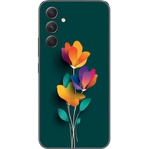 Samsung Galaxy A54 Uyumlu Modernizimin Çicekleri Baskılı Silikon Kılıf Renkli