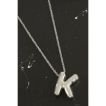 K - 467 - Harfli Balon Kolye - Kmrsfres - Gümüş Rengi