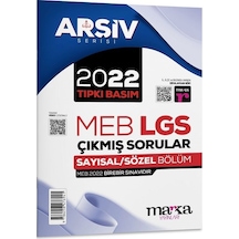 Marka 8. Sınıf Arşiv Serisi Lgs 2022 Çıkmış Sorular Çözümlü Tıpkı Basım Marka Yayınları