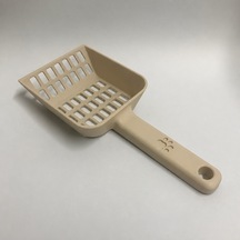 3d Baskı Kedi Kumu Küreği - Geniş Hazneli Eleme Küreği-bej