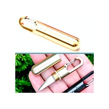 Omeniv Gold Kapsül Kamp Çakı Kamp Bıçak Maket Kamp Bıçağı Anahtarlık Outdoor Altın