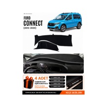 Ford Tourneo Connect 2023-2026 Uyumlu Torpido Örtüsü, Torpido Kılıfı - Siyah-gri - Fo024