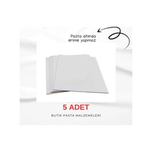 Pasta Altlığı 5 Adet 20x20 Cm Beyaz Mdf Pasta Altında Erime Yapmaz