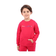 Toontoy Unisex Çocuk Baskılı Sweatshirt Fuşya