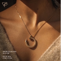 Noir Rose Premium 14 Ayar Tasarım Koly Sarı