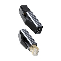 Usb C - Ethernet Adaptörü, Taşınabilir 1 Gbps Gigabit Rj45 - Tip-c Dönüştürücü Başlık Adapter