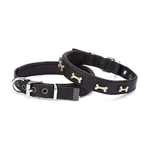 Doggie Comfort Dokuma Kemikli Köpek Boyun Tasması Small Siyah 2x3 Siyah
