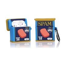 Bipower Airpods 1-2 Uyumlu Kılıf Spam Konserve Mavi