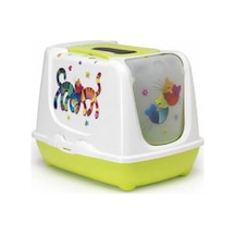 Trendy Kapalı Kedi Tuvaleti 50 Cm Yeşil