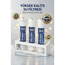 3 Lü Su Arıtma Filtre Seti 10 Inç Pp Sediment + Gac + Cto Karbon Kapalı Kasa Uyumlu