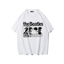 Brz Collectıon Brz Collection Unisex Oversize Revolver The Beatles T-shirt Beyaz