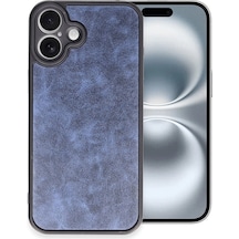 Apple Uyumlu  iPhone 16 Plus Kılıf Aras Deri Kapak Lacivert