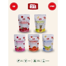 Evereat Freeze Dry Meyve Cipsi 5'li Set Çilek Ananas Frambuaz Hurma Dut Kurutulmuş Meyve 1 Adet