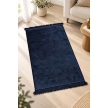 Düz Velur Kadife Seccade 70x110 Cm Lacivert
