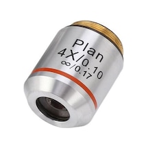 Mikroskop Objektifi 4x Infinity Plan Sonsuz Plan 4x/0.10 /0.17 Özel Kabında
