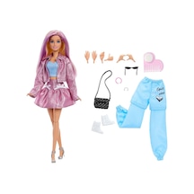 Jnc61 Barbie Deluxe Style Fashion Build Up Doll And Accessories 10pcs Mixed