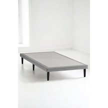 Niron Slim Karyola - 90x200 Tek Kişilik Baza - Metal İskeletli, Yüksek Ayaklı Ve Keten Kumaşlı