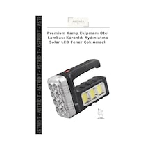 Premium Kamp Ekipmanı Otel Lambası Karanlık Aydınlatma Solar Led Fener Çok Amaçlı