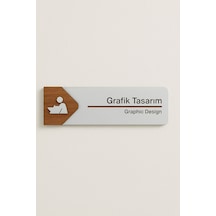 Grafik Tasarım Ofis Oda Kapı İsimliği Yönlendirme Tabelası Levhası Kişiselleştirilebilir