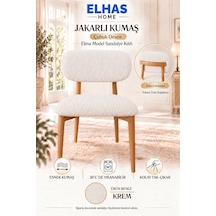 Jakarlı Kumaş Çubuk Desen Tam Kaplama Elma Model Sandalye Kılıfı 2 Parça 1 Adet Çubuk Desen - Krem - 937448492 Çubuk Desen - Krem