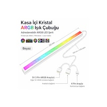 Kasa İçi Kristal Argb Işık Çubuğu Beyaz