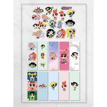 Powerpuff Girls Kitap Ayraç Ve Stickers Çıkartma Seti Pytkstkryrc