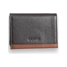 Guard Leather Guard Kahverengi - Taba Çift Renk Bölmeli Hakiki Deri Kartlık Çok Renkli